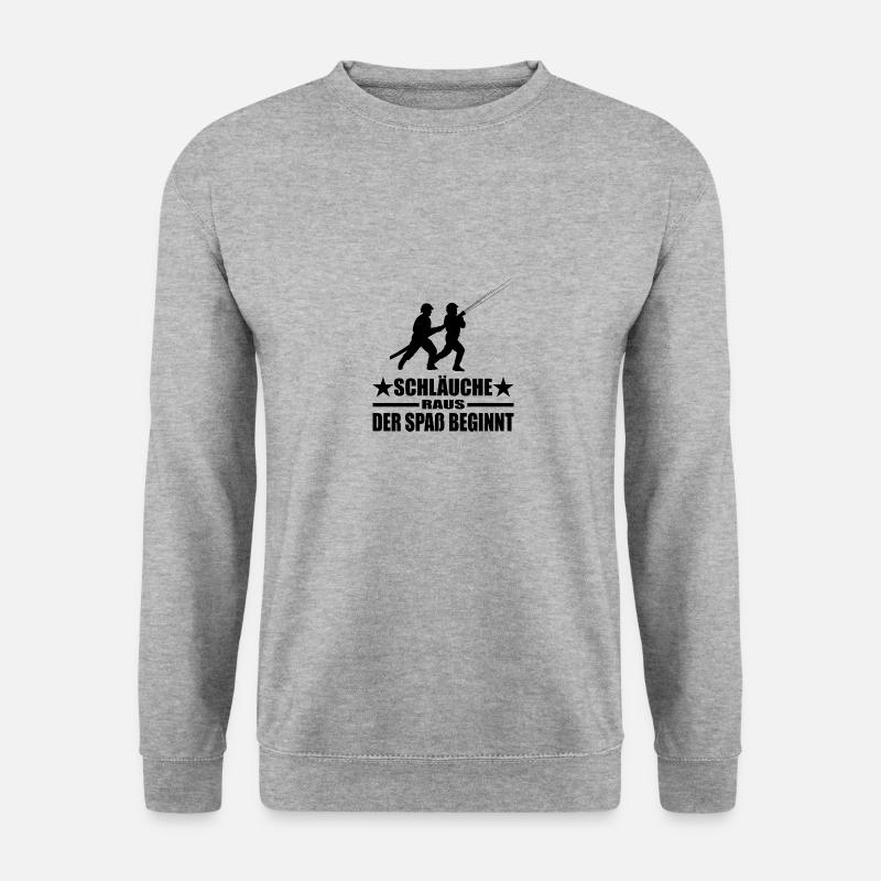 Feuerwehr - Unisex Pullover - Weißgrau meliert
