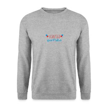 TATIE parfaite - Sweat-shirt Unisexe - gris chiné - Devant - Alina (178cm) & Michal (187cm)