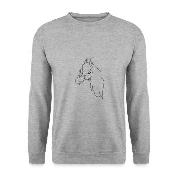 Fiona - Unisex Pullover - Weißgrau meliert - Vorne - Alina (178cm) & Michal (187cm)