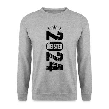 Meister 2024 - Unisex Pullover - Weißgrau meliert - Vorne - Alina (178cm) & Michal (187cm)