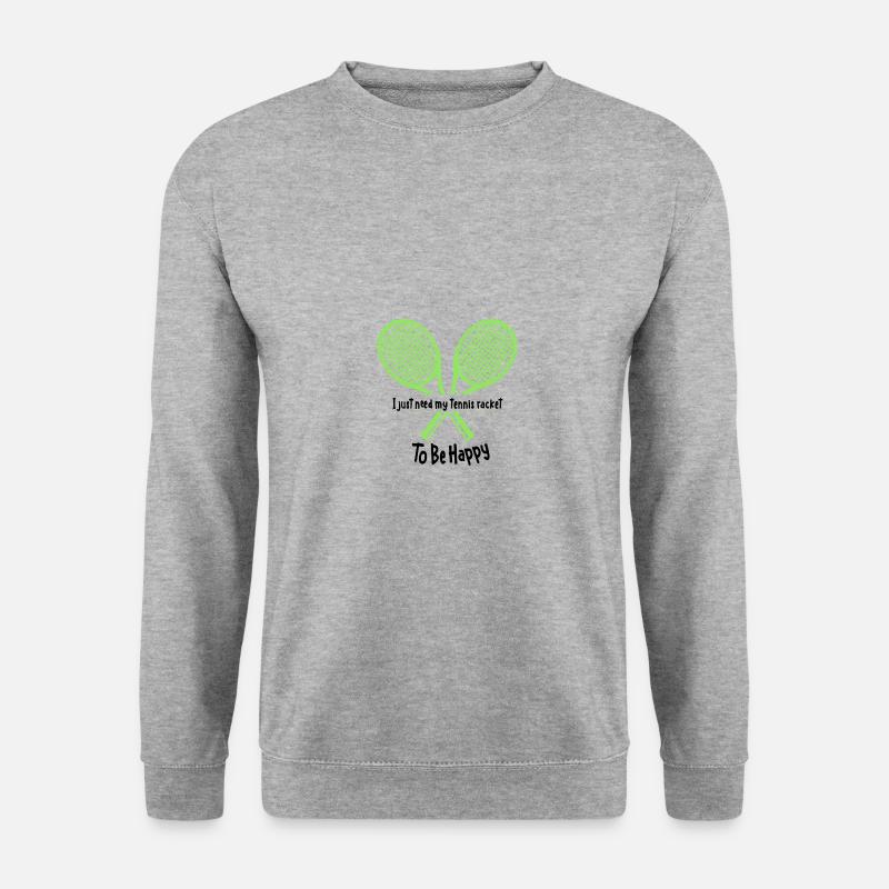 Tennis - Unisex Pullover - Weißgrau meliert
