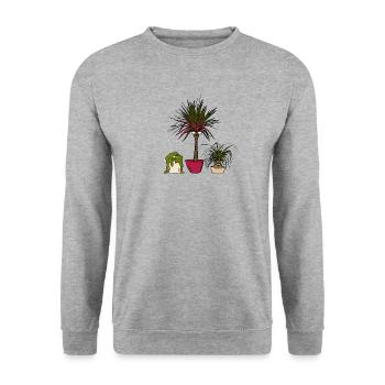 Bad Hair Day - Unisex Pullover - Weißgrau meliert - Vorne - Alina (178cm) & Michal (187cm)