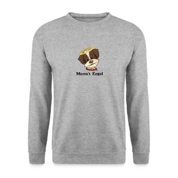 PinoEngel2 1 - Unisex Pullover - Weißgrau meliert - Vorne - Alina (178cm) & Michal (187cm)
