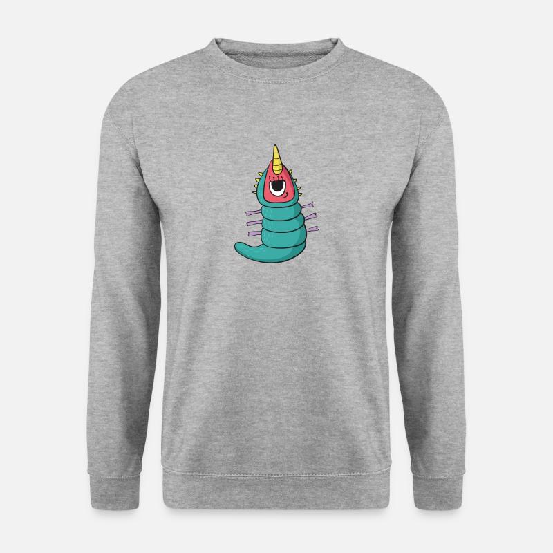 Einhorn Monster Geschenk Horror Halloween Fantasie - Unisex Pullover - Weißgrau meliert