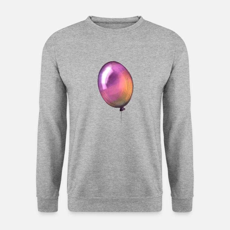 Ein bunter Luftballon - Unisex Pullover - Weißgrau meliert