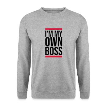 My Own Boss - Unisex Sweatshirt - salt & pepper - Front - Alina (178cm) & Michal (187cm)