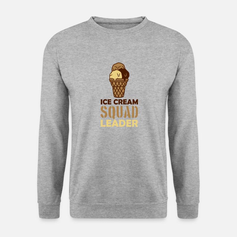 Anführer Ice Cream Squad - Unisex Pullover - Weißgrau meliert