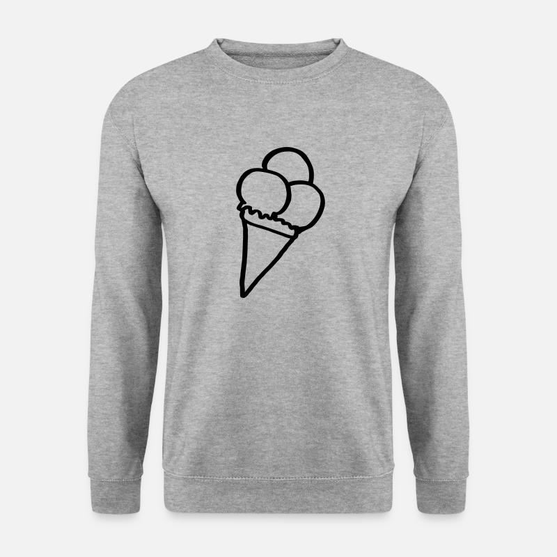 Eiscreme - Unisex Pullover - Weißgrau meliert