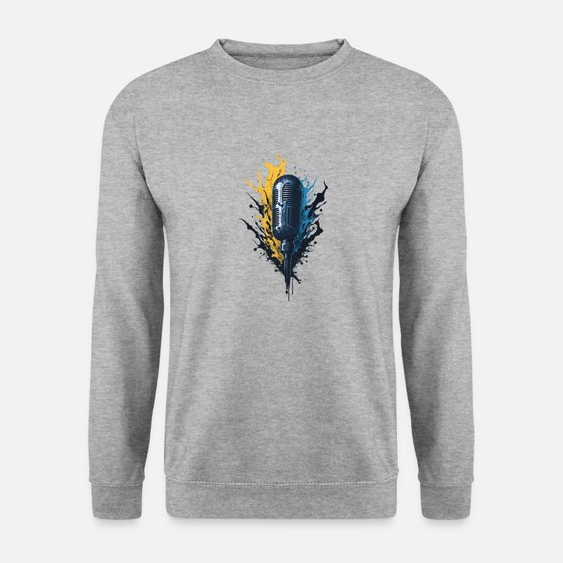 Microphone splash - Unisex Sweatshirt - salt & pepper