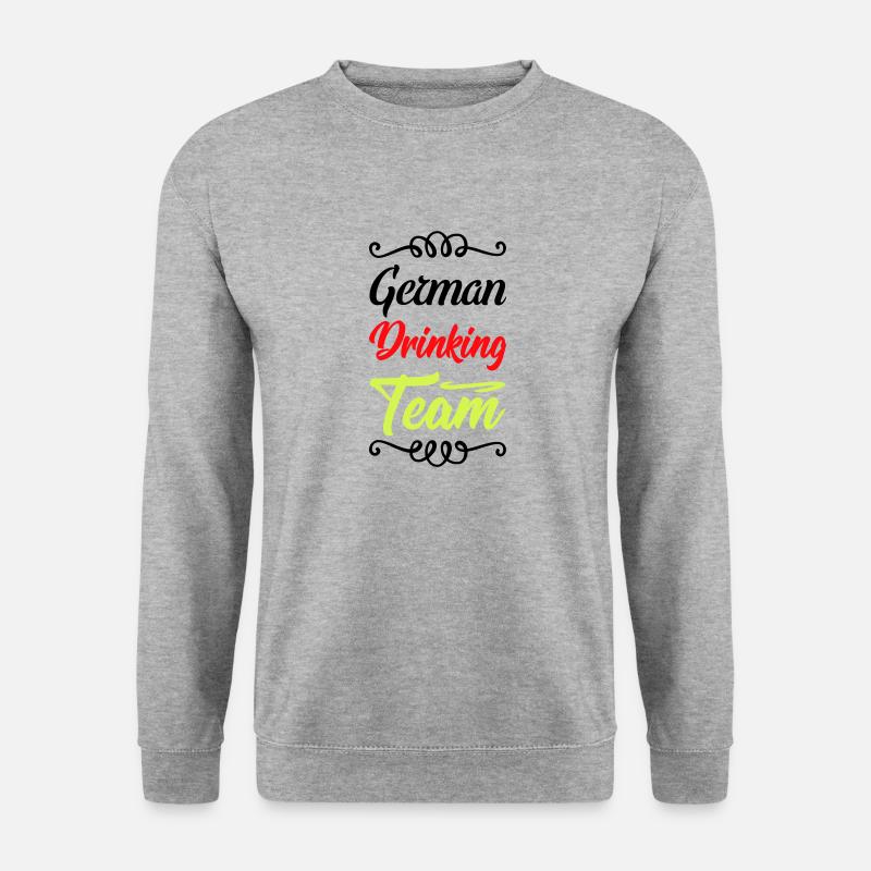 drinking team german - Unisex Pullover - Weißgrau meliert
