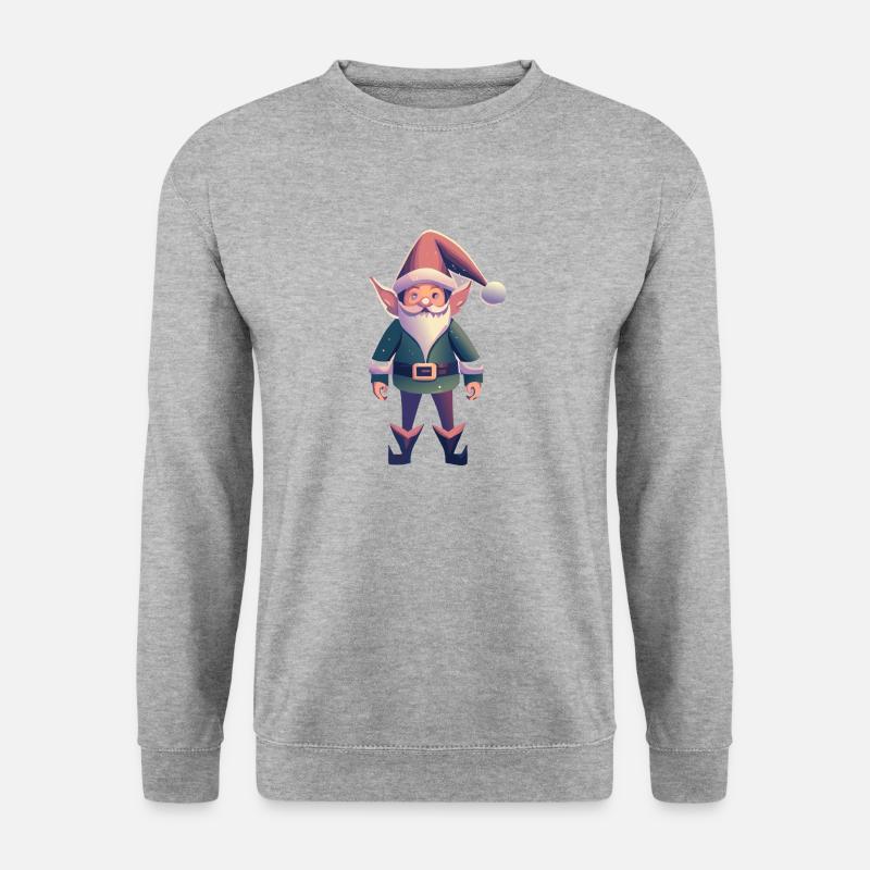 Weihnachts Elf - Unisex Pullover - Weißgrau meliert