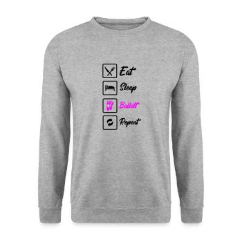 Manger dormir Ballet Répéter - Sweat-shirt Unisexe - gris chiné - Devant - Alina (178cm) & Michal (187cm)