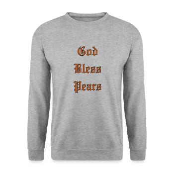 GodBlessPears - Unisex Sweatshirt - salt & pepper - Front - Alina (178cm) & Michal (187cm)