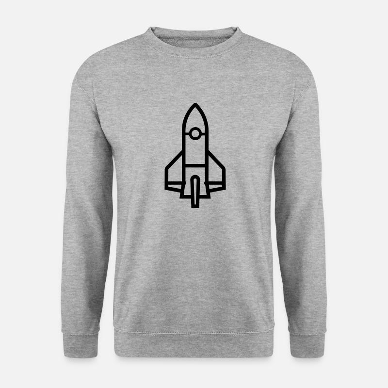 Rakete - Unisex Pullover - Weißgrau meliert