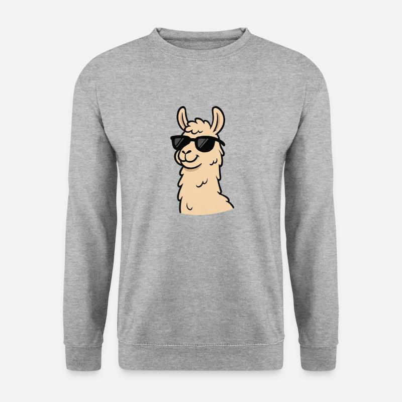Llama Cool Comic - Unisex Sweatshirt - salt & pepper