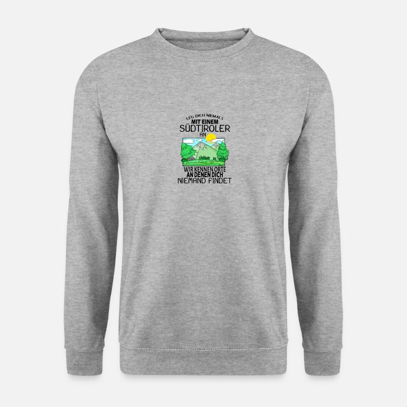 Südtirol Südtiroler - Unisex Pullover - Weißgrau meliert