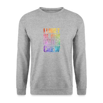 Lloret De Mar Party Crew - Unisex Pullover - Weißgrau meliert - Vorne - Alina (178cm) & Michal (187cm)