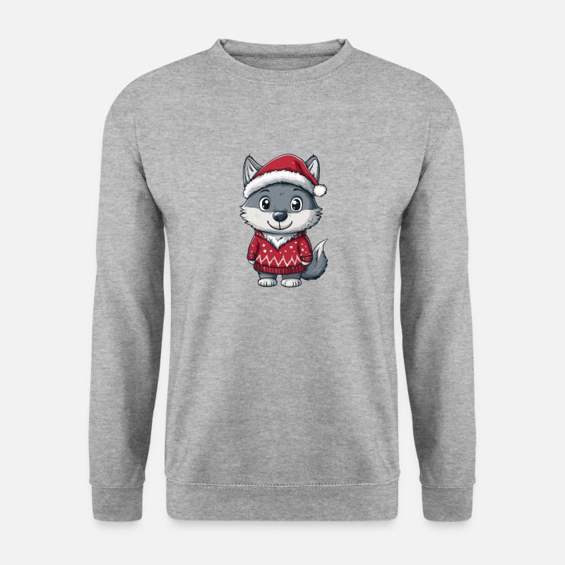 Wolf Christmas Comic - Unisex Sweatshirt - salt & pepper