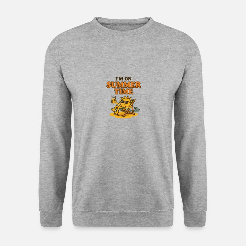 Sommer - Unisex Pullover - Weißgrau meliert