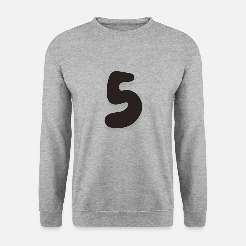 5 - Unisex Pullover - Weißgrau meliert