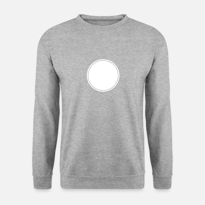 Kreis Weiß Selbstgestaltung - Unisex Pullover - Weißgrau meliert