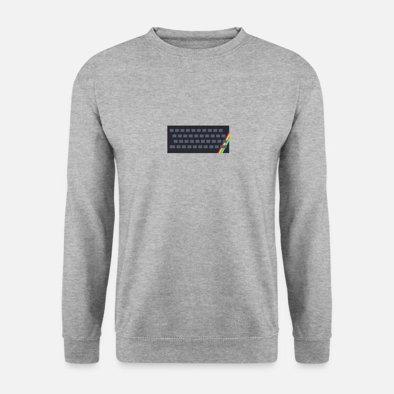 retro keyboard - Unisex Pullover - Weißgrau meliert