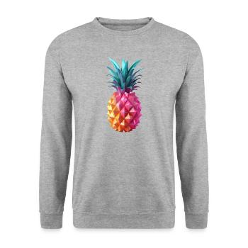 Pineapple - Unisex Sweatshirt - salt & pepper - Front - Alina (178cm) & Michal (187cm)