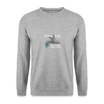 Wal Meer Geschenk Ozean Geschenk - Unisex Pullover - Weißgrau meliert - Vorne - Alina (178cm) & Michal (187cm)