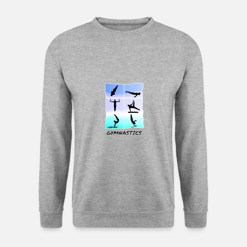 Turnen, Turner - Men's Gymnastics - Unisex Pullover - Weißgrau meliert