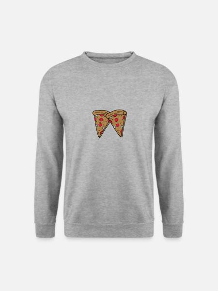 pizza 2 - Sweat-shirt Unisexe - gris chiné