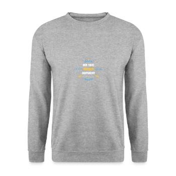 Ihr seid doch ohne Aufsicht Lehrer Schüler - Unisex Pullover - Weißgrau meliert - Vorne - Alina (178cm) & Michal (187cm)