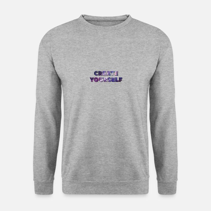 CREATE YOURSELF UNIVERSE - Unisex Pullover - Weißgrau meliert
