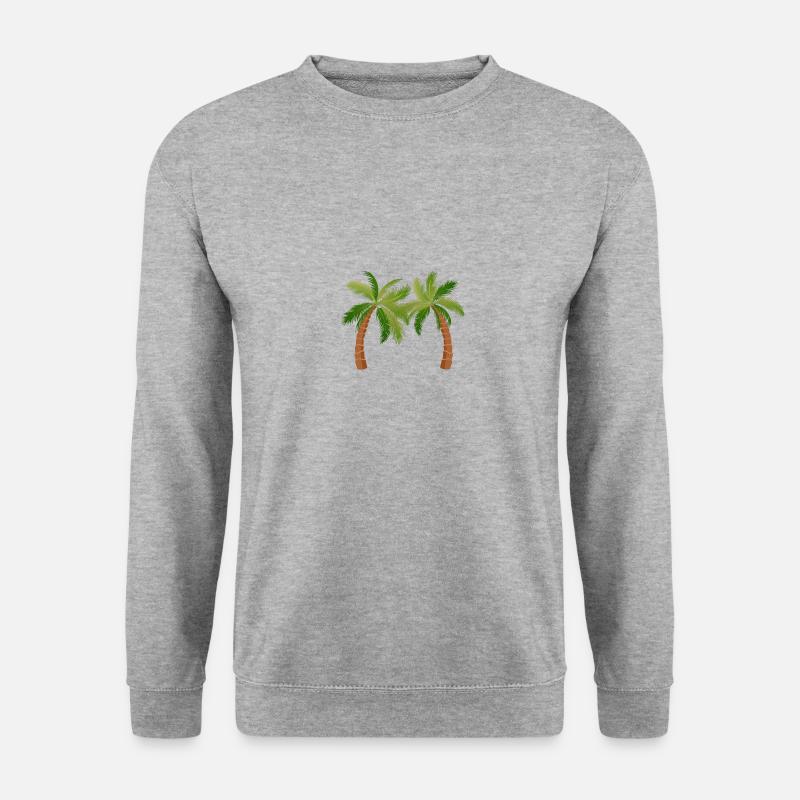 Palme Palmen 1506 W. - Unisex Pullover - Weißgrau meliert