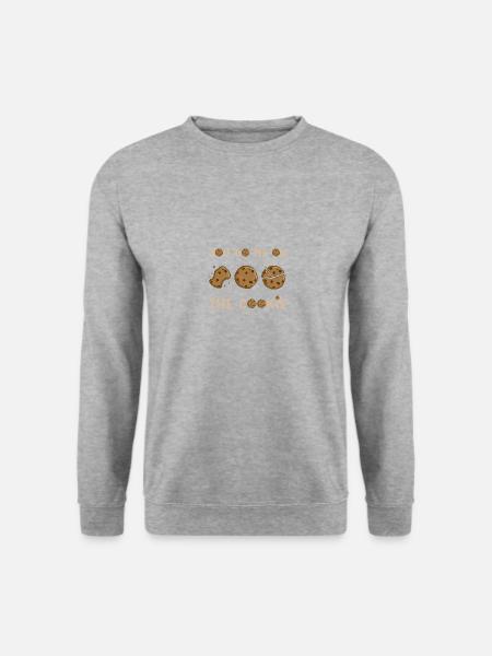 Denglish Cookie Lustig Humor Spruch - Unisex Pullover - Weißgrau meliert