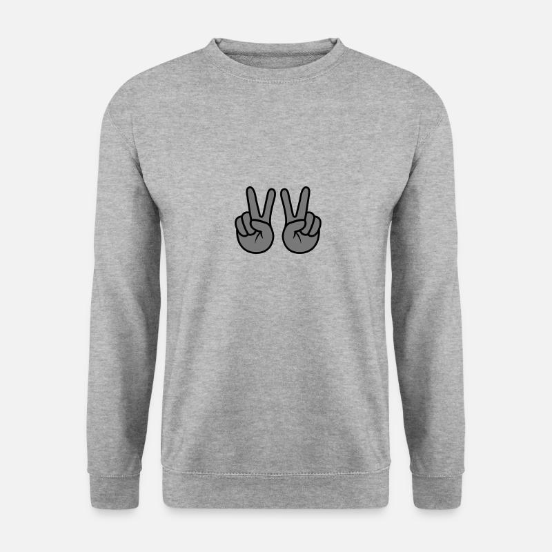 peace hands 2 - Unisex Sweatshirt - salt & pepper