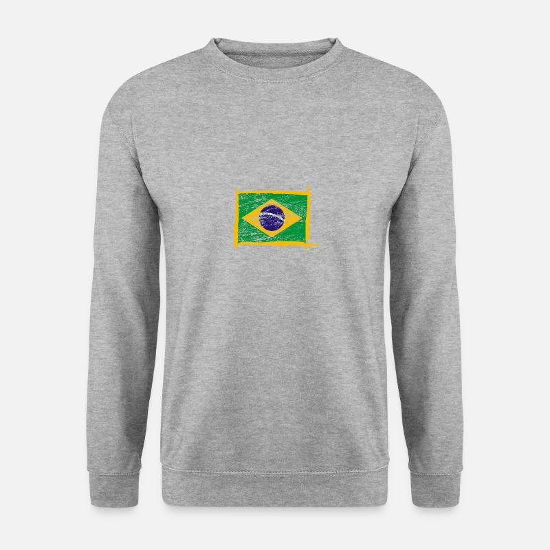 Brésil drapeau du Brésil - Sweat-shirt Unisexe - gris chiné