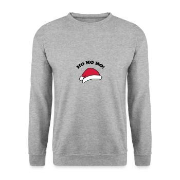 ho ho ho - Unisex Sweatshirt - salt & pepper - Front - Alina (178cm) & Michal (187cm)
