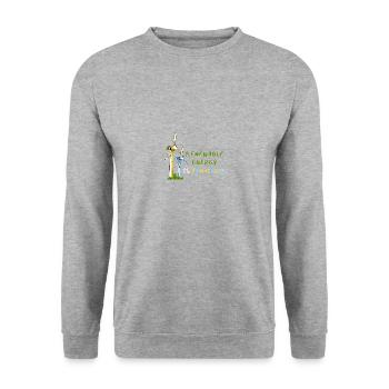 Éolienne protection du climat Transition énergétique Protection de l’environnement - Sweat-shirt Unisexe - gris chiné - Devant - Alina (178cm) & Michal (187cm)
