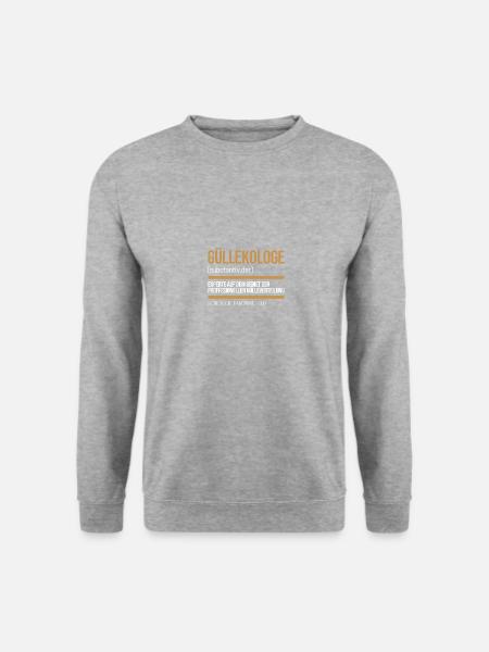 Güllekologe Definition Landwirt Gülle Traktor - Unisex Pullover - Weißgrau meliert