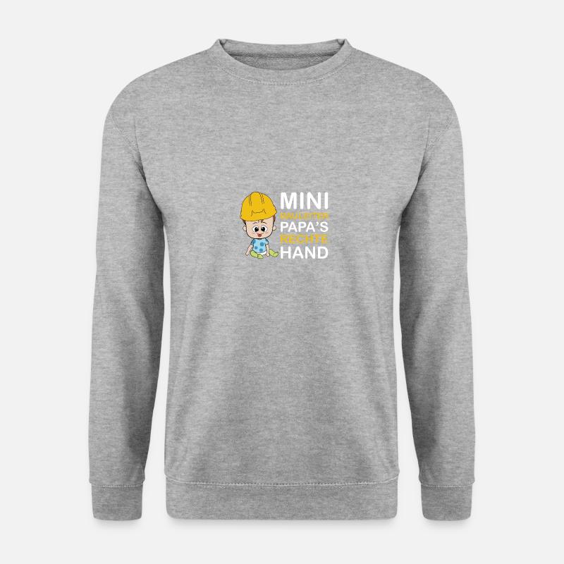 Baby Kind Bauleiter Baustelle Geschenk - Unisex Pullover - Weißgrau meliert