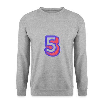 5. 5 YEARS. 5th ANNIVERSARY. 5 YEAR ANNIVERSARY - Unisex Sweatshirt - salt & pepper - Front - Alina (178cm) & Michal (187cm)