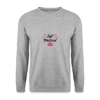 Juste married ringe - Sweat-shirt Unisexe - gris chiné - Devant - Alina (178cm) & Michal (187cm)