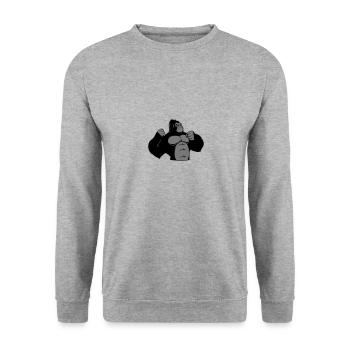 gorille - Sweat-shirt Unisexe - gris chiné - Devant - Alina (178cm) & Michal (187cm)