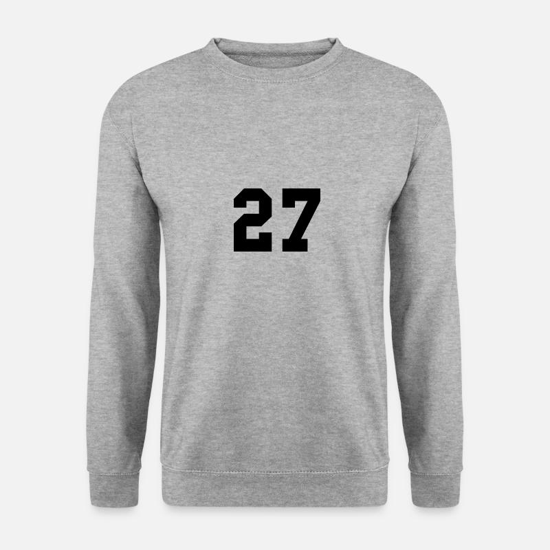 27 - Unisex Pullover - Weißgrau meliert