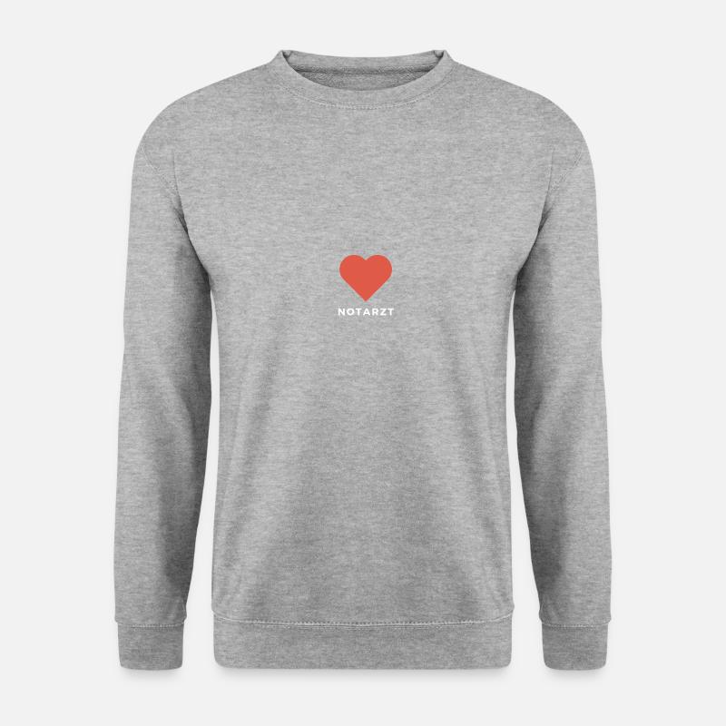 Wir lieben Notärzte! - Unisex Pullover - Weißgrau meliert