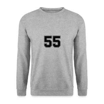 55 - Unisex Sweatshirt - salt & pepper - Front - Alina (178cm) & Michal (187cm)