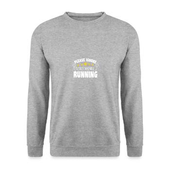 Motif marathon pour les coureurs et les joggeurs - Sweat-shirt Unisexe - gris chiné - Devant - Alina (178cm) & Michal (187cm)