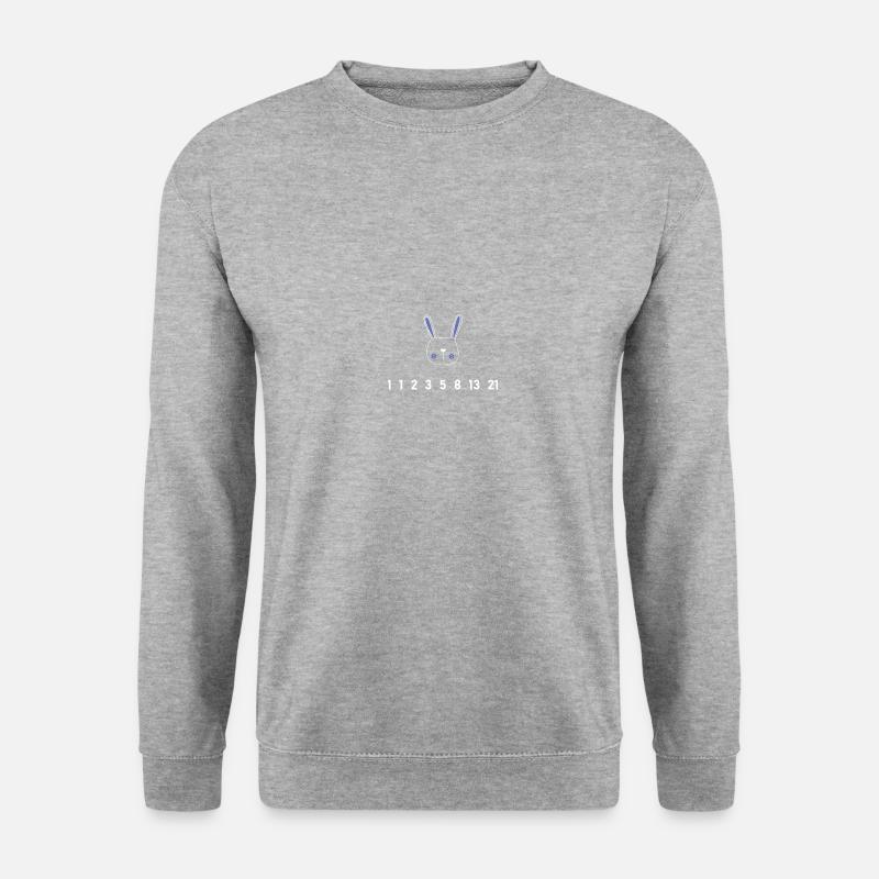 Math rabbit fibonacci sequence algebra - Unisex Sweatshirt - salt & pepper