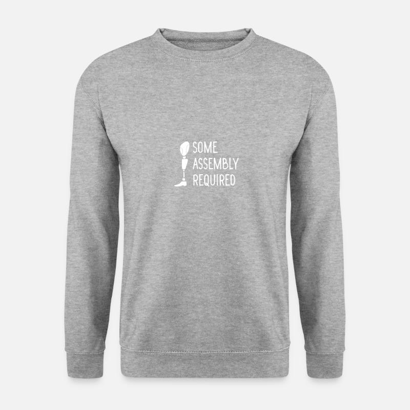 Prothese Amputiert Behinderung Geschenk - Unisex Pullover - Weißgrau meliert