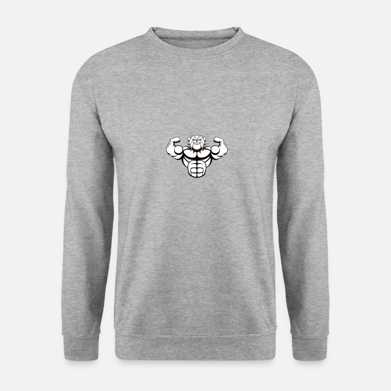 strong Bulldog 02 - Unisex Pullover - Weißgrau meliert